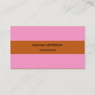 Modern Brown Rosa - minimalistisk kvinnlig Profess Visitkort