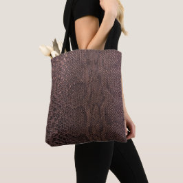 Modern Brown Snakeskin Mönster Tote Bag Tygkasse