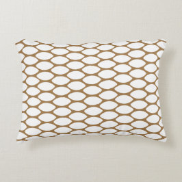 Modern Brown White Mönster accent Pillow Prydnadskudde