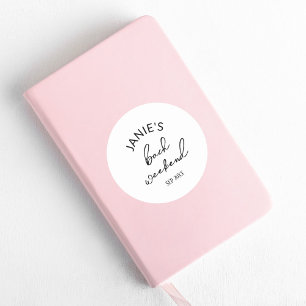 Modern Brud/Bröllopsfest för Möhippa Runt Klistermärke