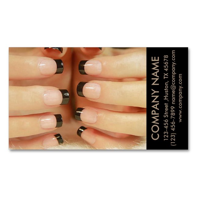 modern brud mode skönhet SPA-nagelsalong Magnetiska Visitkort (Framsida)