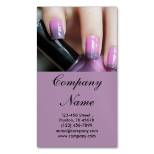 Modern brud salon mode-nagelartist visitkortmagnet