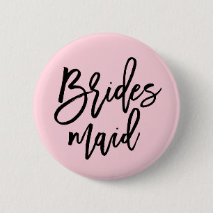 Modern Brudens sida Bridesmaid Knapp
