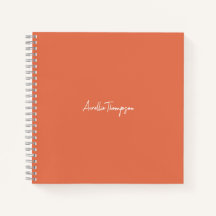 Modern Brudens sida Monogram Bridesmaid Orange
