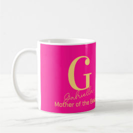 Modern Brudmorsmonogram Kaffemugg