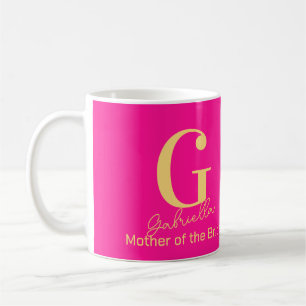 Modern Brudmorsmonogram Kaffemugg