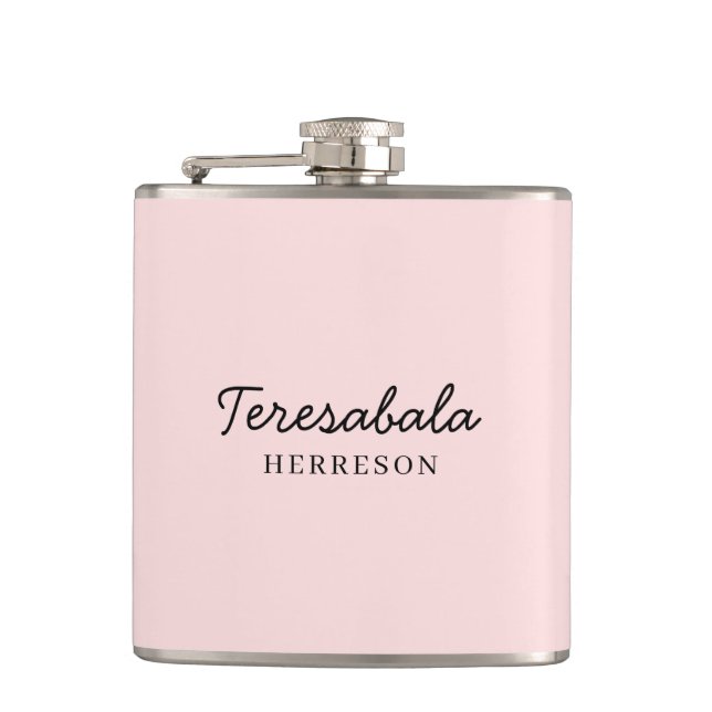 Modern brudtjänstesign i rosa med modernt skript fickplunta (Framsidan)