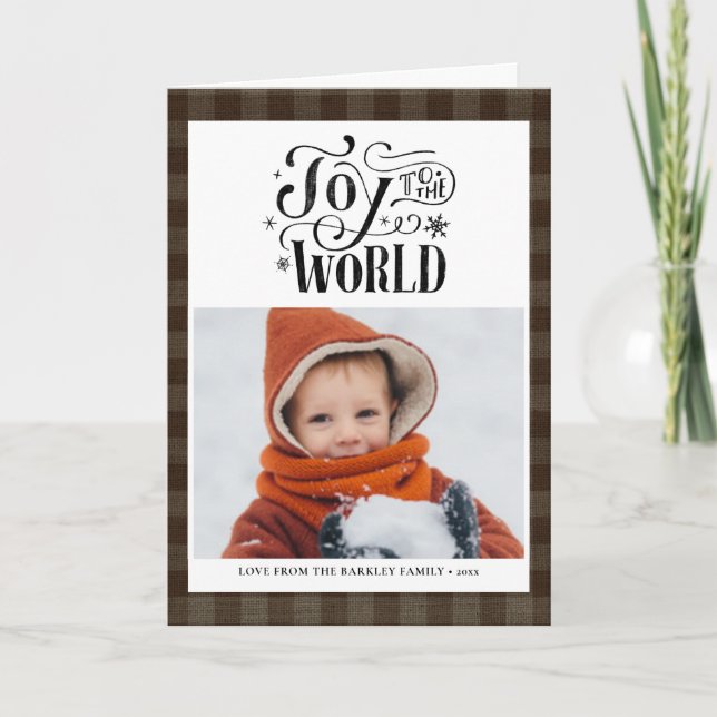 Modern bruffalo-Roligt-skript - enkelt Helgkort (Framsida)