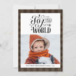 Modern bruffalo-Roligt-skript - enkelt Julkort