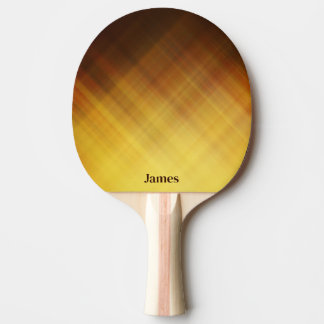 Modern brun gul monogramnamn pingisracket