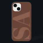 Modern brun naturlig initial minimal contemporary<br><div class="desc">Modern naturlig brunt,  inledande monogram,  minsta möjliga contemporary i telefonhöljet.</div>
