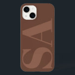 Modern brun naturlig initial minimal contemporary<br><div class="desc">Modern naturlig brunt,  inledande monogram,  minsta möjliga contemporary i telefonhöljet.</div>