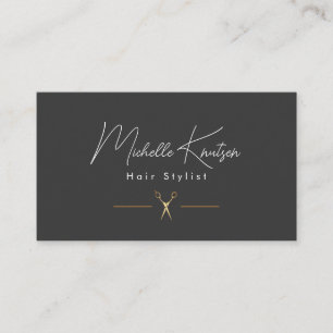 Modern brun vit Hairstylist-avtalskort Visitkort