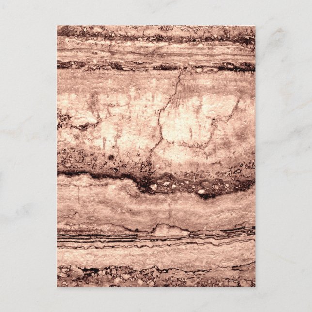 Modern brunbeige sepia-bränd granit av orange vykort (Framsida)