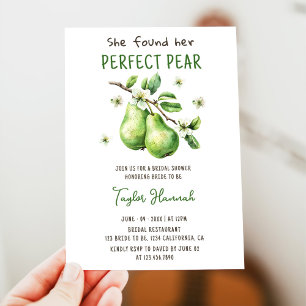 Modern Brunch Greenery Perfekt Pear Möhippa Inbjudningar