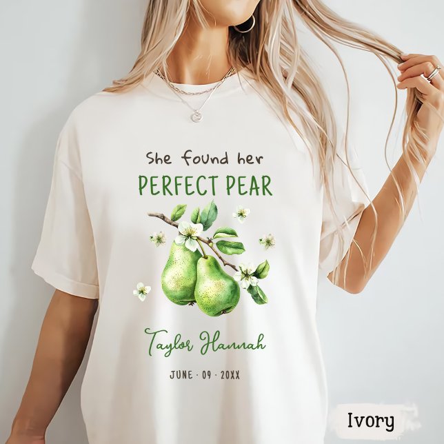 Modern Brunch Greenery Perfekt Pear Möhippa T Shirt (Skapare uppladdad)