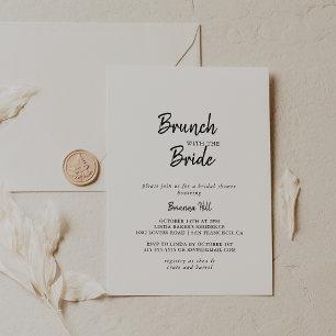 Modern Brunch med Bride Shower Inbjudningar
