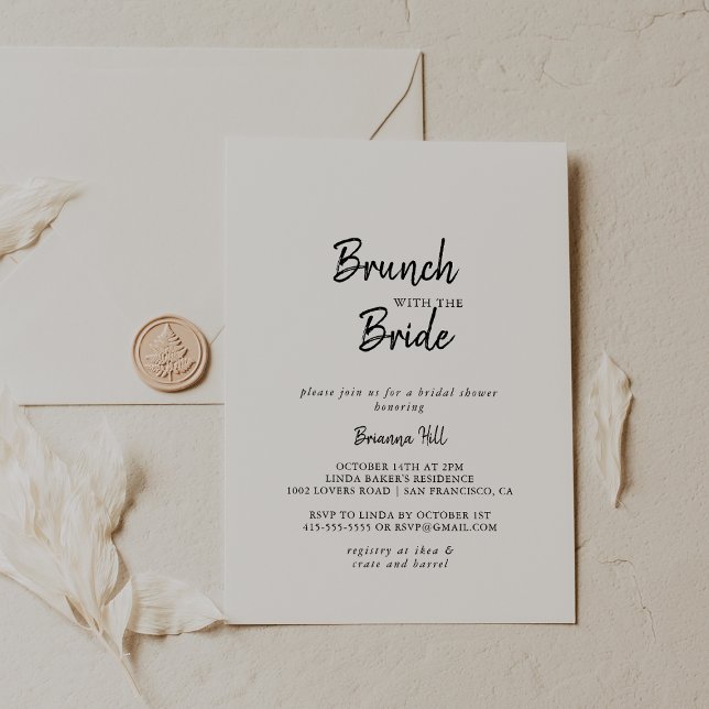 Modern Brunch med Bride Shower Inbjudningar (Skapare uppladdad)