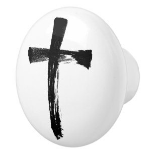 Modern Brush Kor - Christian Artistic Crucifix Knopp