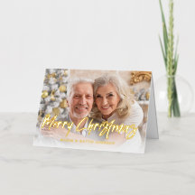Modern Brush Script God Jul Foto