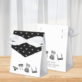 Modern Brush Script Lingerie Bröllopsdusch Presentaskar