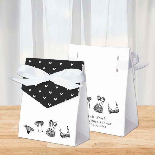 Modern Brush Script Lingerie Bröllopsfest Presentaskar (Skapare uppladdad)