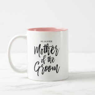 Modern Brush Script Mor till Brudgummen Två-Tonad Mugg
