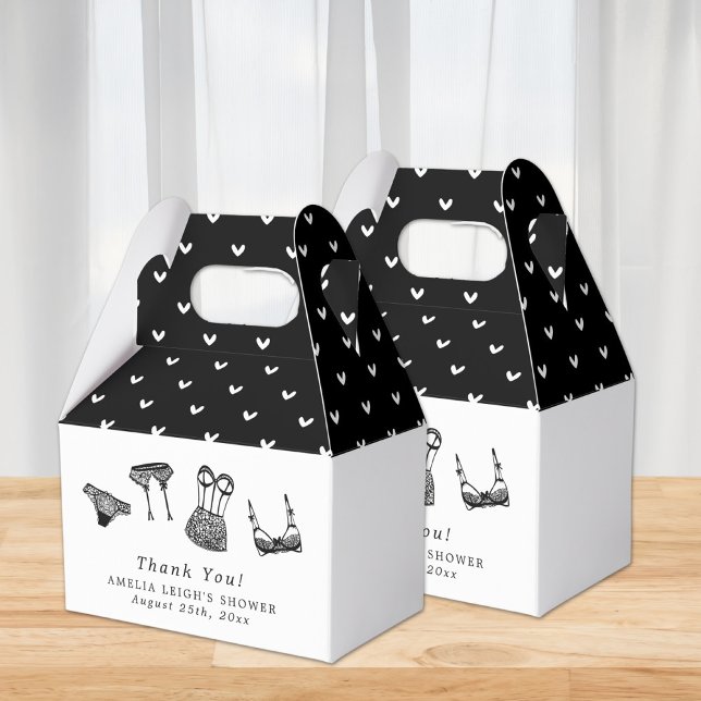 Modern Brush Script Underkläder Bröllopsdusch Presentaskar (Skapare uppladdad)