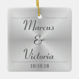 Modern Brushed Metall Bröllop Julgransprydnad Keramik