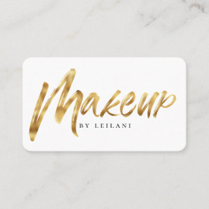 Modern brustad Guld Makeup-artist Visitkort