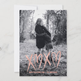 Modern Brusted Ro Guld Valentine-fotokort Julkort