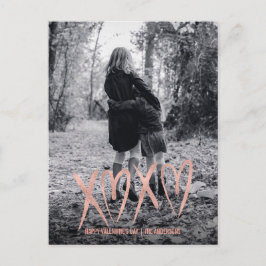 Modern Brusted Ro Guld Valentine Photo Postcard Helg Vykort