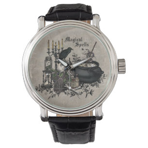 Modern BRYGD för vintageHalloween HÄXOR Armbandsur