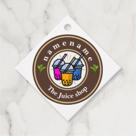 Modern Bubble Tea mjölkbutik Café Cafe personalnam Gåvor Etiketter