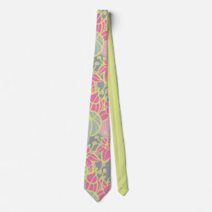 Modern bud och blomma, fet Mönster Slips