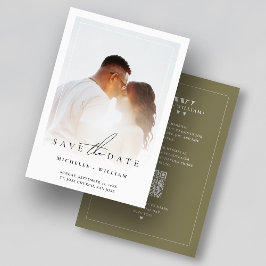 Modern Budget Bröllopsmonogram Beige Fotolampa  Spara Datumet