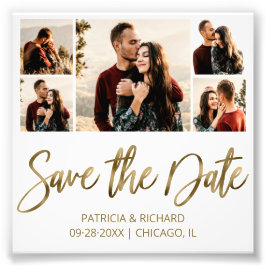 Modern budgeterad fotosamling i Bröllop spara datu Fototryck