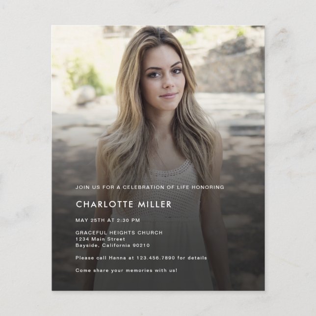 Modern budgetfoto Firande av livets inbjudan (Framsida)