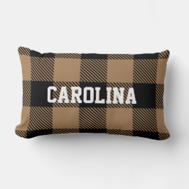 modern buffalkontroll av svart tan lumbarkudde