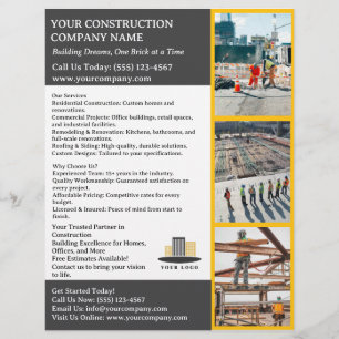 Modern Builder eller Construction Company Reklamblad