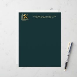 Modern Building Construction Golden & Black Brevhuvud