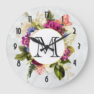 Modern bukett för rosa- & vitvattenfärgblommigt stor klocka