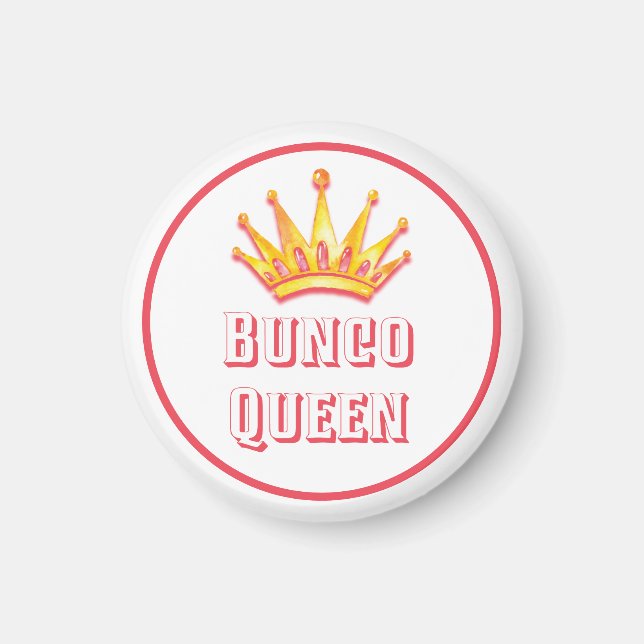 Modern Bunco Queen Krona Watercolor Magnet (Framsidan)