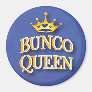 Modern Bunco Queen Royal Watercolor Krona Magnet