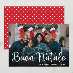 Modern Buon Natale Photo Helgdag Card Julkort