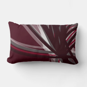 Modern burgundisk konstnärlig abstrakt design lumbarkudde