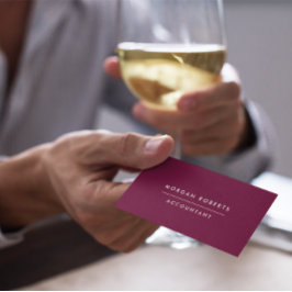 Modern burgundy Accountant Lawyer eller Profession Visitkort