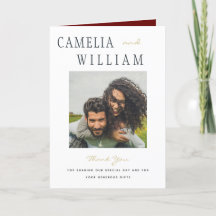 Modern Burgundy Guld Bröllops FOTO Tack