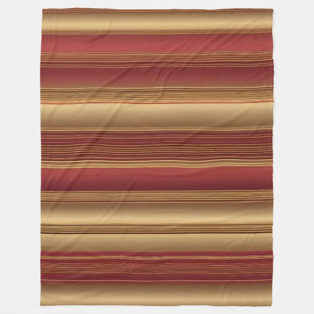Modern Burgundy Guld Luxury Linen Collection Fleecefilt (Framsidan)