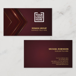 Modern Burgundy Guld | Lyx Professionell Visitkort